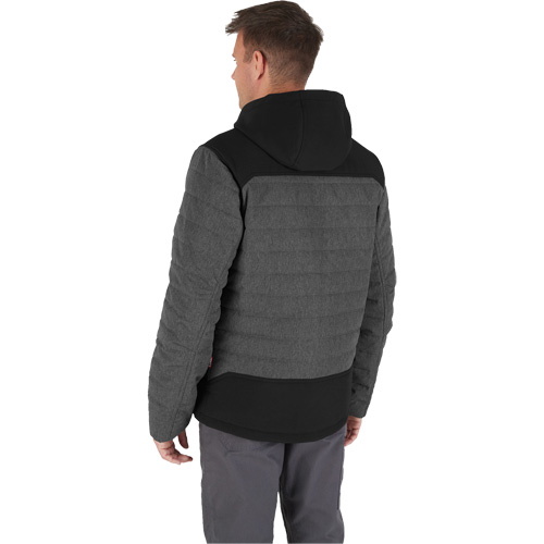 Veste chauffante M12 QuietShell avec pile, Hommes, Petit, Gris Duraquip Inc