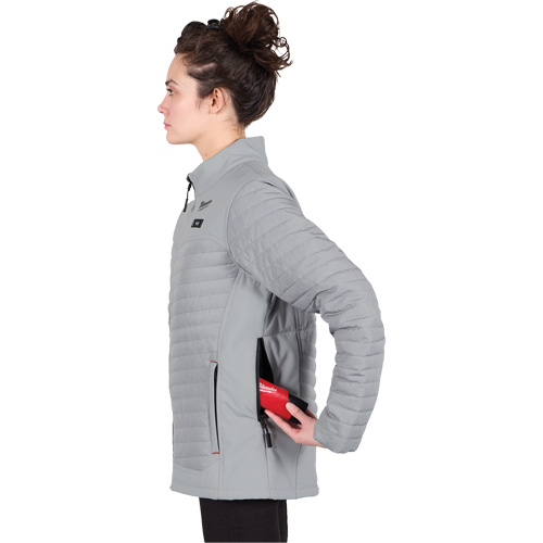 Manteau chauffant M12 Axis avec pile, Femmes, 2T-Grand, Gris Duraquip Inc