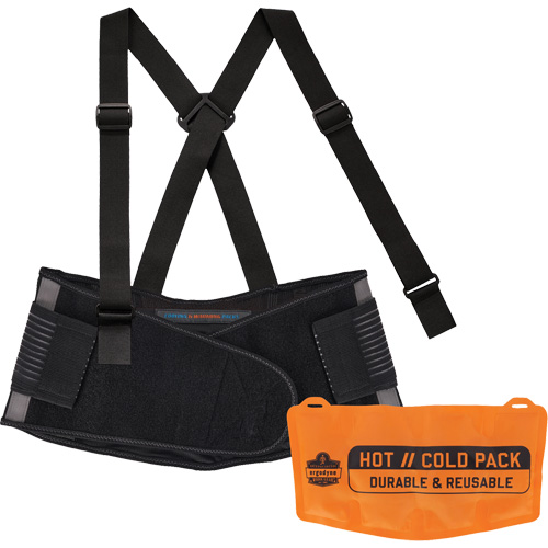 Proflex 1675 Back Support Brace with Cooling/Warming Pack, Spandex, X-Small Duraquip Inc