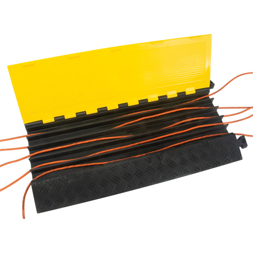 Polyurethane Cable Protector, 5 Channels, 35.43" L x 19.69" W x 2" H Duraquip Inc