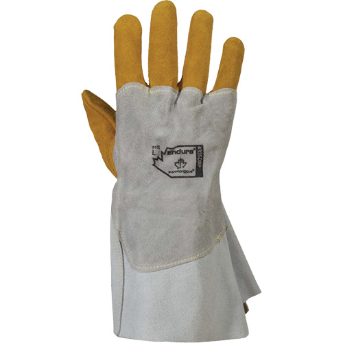 Endura&reg; 335DBP Welding Gloves, Split Cowhide/Split Elkhide, Size Small Duraquip Inc