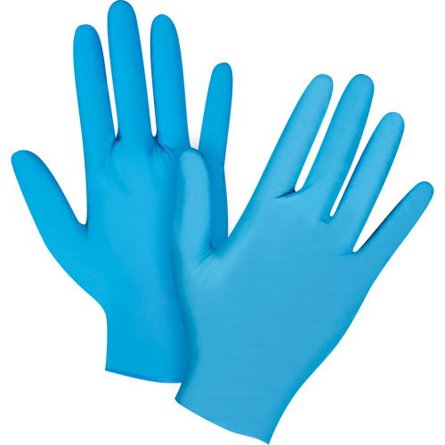 Emballages de gants jetables pour machine distributrice, Petit, Nitrile, 4,5 mils, Sans poudre, Bleu, Classe 2 Duraquip Inc