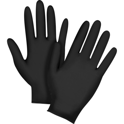 Emballages de gants jetables pour machine distributrice, Petit, Nitrile, 5 mils, Sans poudre, Noir, Classe 2 Duraquip Inc