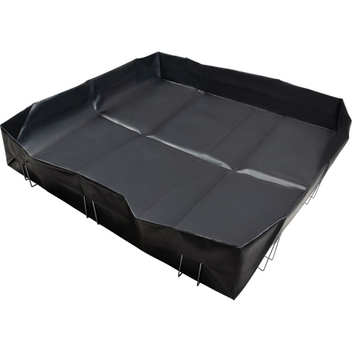 Berme &agrave; support en fil m&eacute;tallique, Capacit&eacute; 748 gal. US, 10' la x 10' lo x 12" h, Support en L Duraquip Inc