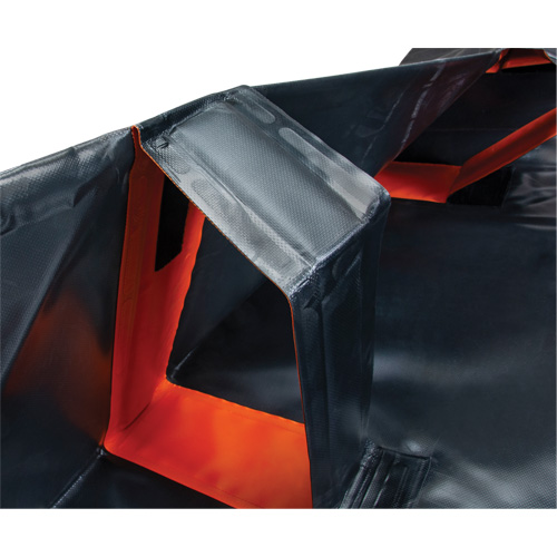 IBX Wall Pop-Up Berm, 2244 US gal. Capacity, 12' W x 25' L x 12" H, Snap-Up Bracket Duraquip Inc