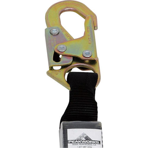 SA-5405-6 Shock Absorbing Lanyard, 6', Snap Hook Center, Snap Hook Leg Ends, Polyester Duraquip Inc