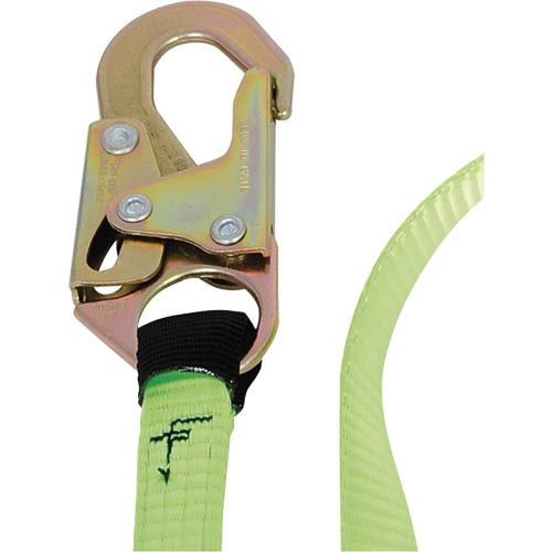 SA-54000-6 Shock Absorbing Lanyard, 6', Snap Hook Center, Snap Hook Leg Ends, Polyester Duraquip Inc