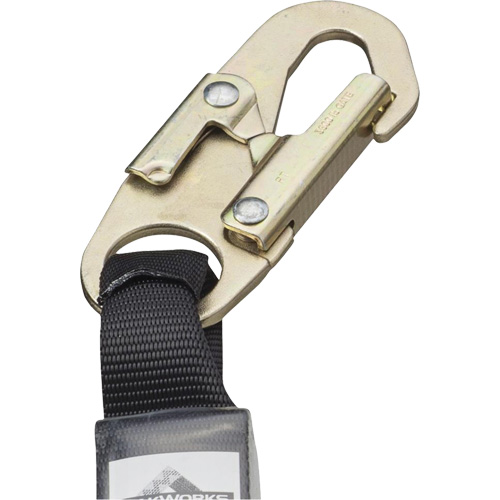 SA-5500-4 Shock Absorbing Lanyard, 4', Snap Hook Center, Snap Hook Leg Ends, Galvanized Steel Duraquip Inc