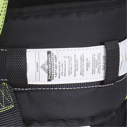 FBH10000E1020-S  Harnais de s&eacute;curit&eacute; s&eacute;rie entrepreneur avec ceinture de positionnement, Certifi&eacute;e CSA, Classe AEP, Petit Duraquip Inc