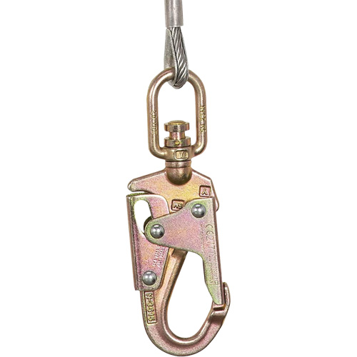 SRL-73302-60LE Self-Retracting Lifeline, 60', Galvanized Steel, Swivel Duraquip Inc