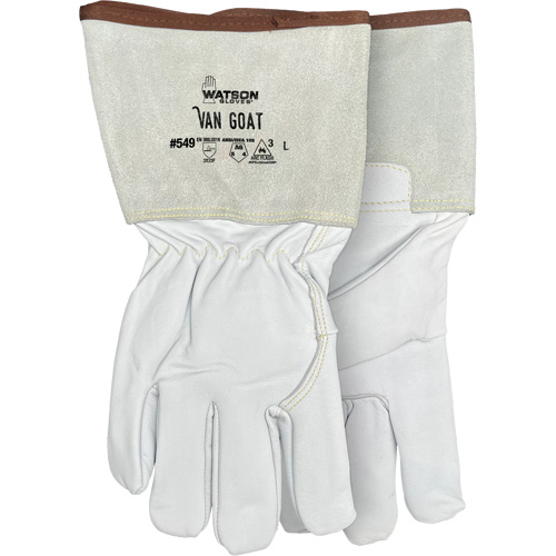 549 Van Goat Arc Rated Cut-Resistant Gloves, Size Medium, Cutshield/Para-Aramid/Polyester/Stainless Steel/Goatskin Shell, ASTM ANSI Level A6/EN 388 Level F Duraquip Inc