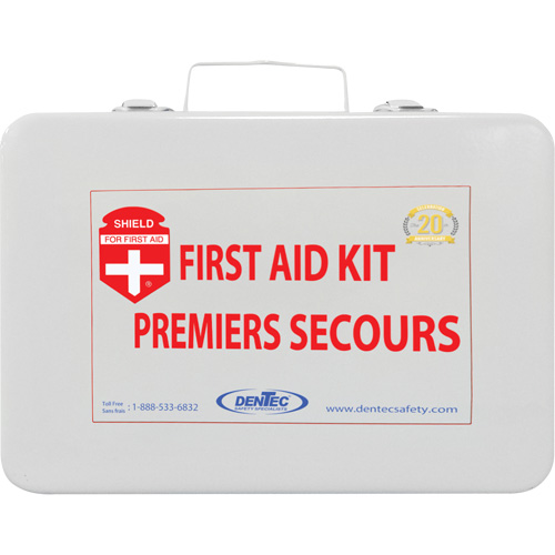 Shield First Aid Kit, Meets/Exceeds CSA Z1220-24 Type 2 Low-Risk Environment, Small (2-25 Workers) Duraquip Inc