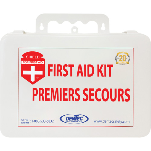 Shield First Aid Kit, Meets/Exceeds CSA Z1220-24 Type 2 Low-Risk Environment, Small (2-25 Workers) Duraquip Inc