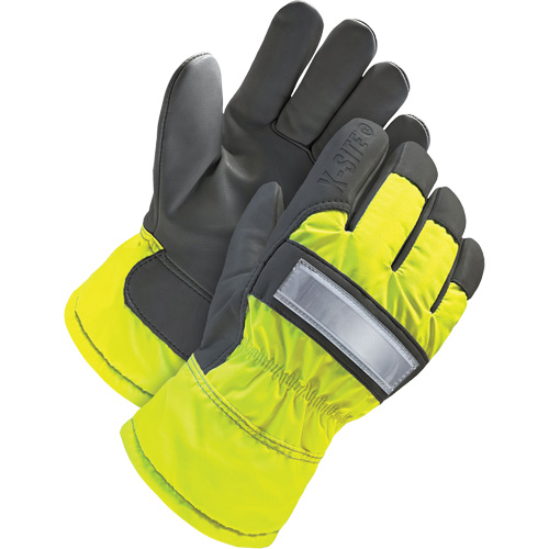 Gants d'ajusteur haute-visibilit&eacute;, Grand, Paume en Cuir fleur de ch&egrave;vre, Doublure en Thinsulate Duraquip Inc