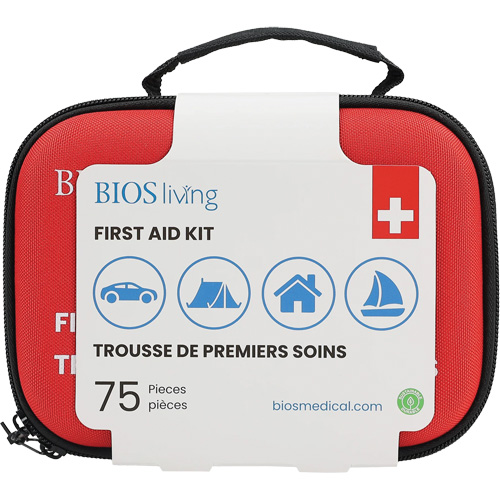 75-Piece Home & Travel First Aid Kit, Nylon Bag Duraquip Inc