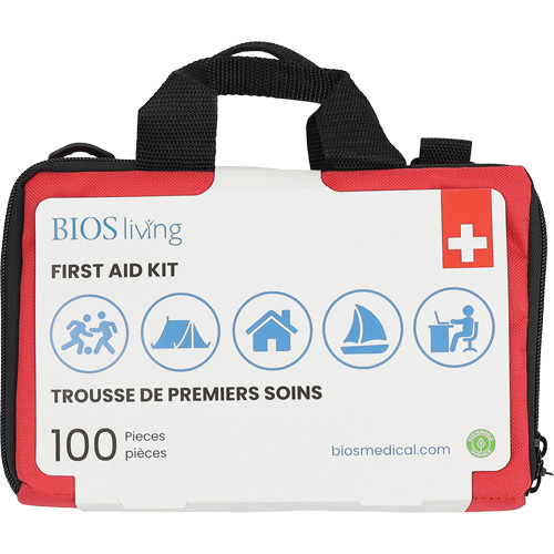 100-Piece Home & Travel First Aid Kit, Nylon Bag Duraquip Inc