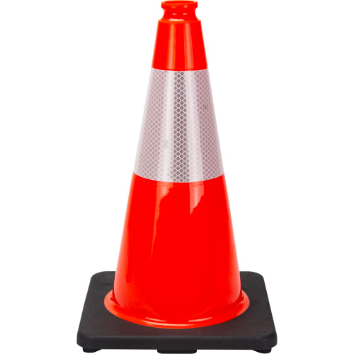 Premium Traffic Cone, 18", Orange, 6" Reflective Collar(s) Duraquip Inc