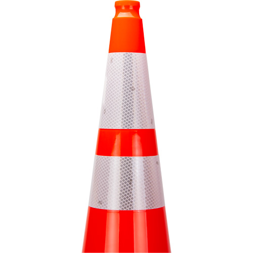 Premium Traffic Cone, 36", Orange, 4" & 6" Reflective Collar(s) Duraquip Inc