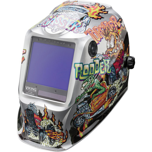 Masque de soudage VIKING 3350 Hot Rodders, 3,74" lo x 3,34" la Champ de vision, Teinte 5 - 13 Duraquip Inc