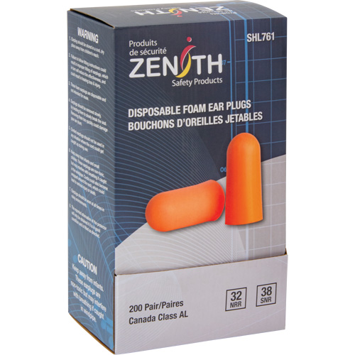 Foam Earplugs, Pair - Polybag Duraquip Inc