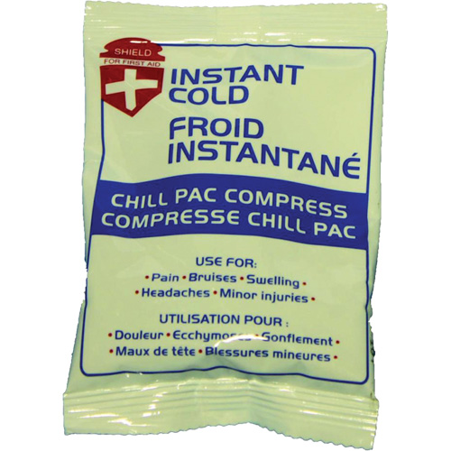Compresse froide instantan&eacute;e Chill Pac, Froid, Utilisation unique, 4" x 6" Duraquip Inc