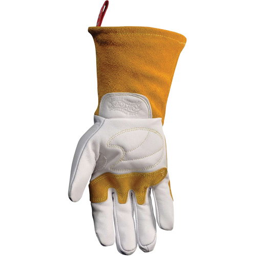 Caiman&reg; Premium TIG/MIG Welder's Gloves with FR Insulated Split Cowhide Back, Grain Goatskin, Size X-Large Duraquip Inc