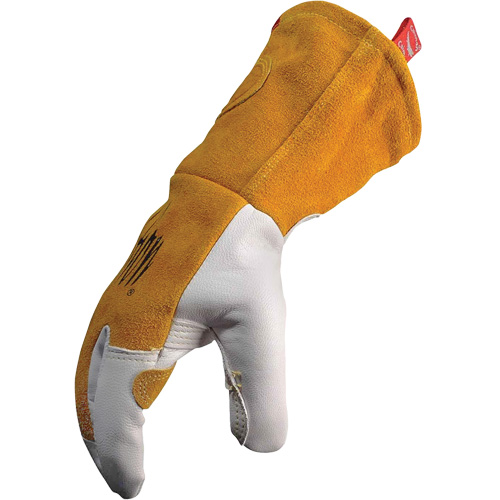 Caiman&reg; Premium TIG/MIG Welder's Gloves with FR Insulated Split Cowhide Back, Grain Goatskin, Size X-Large Duraquip Inc