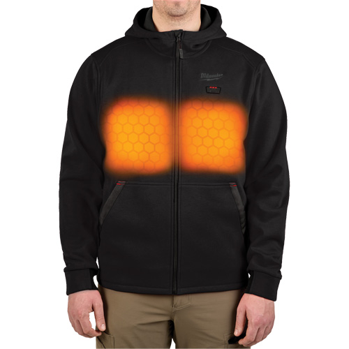 M12 Heated Hoodie (Jacket Only), Men's, X-Large, Black, Poly-Cotton Duraquip Inc