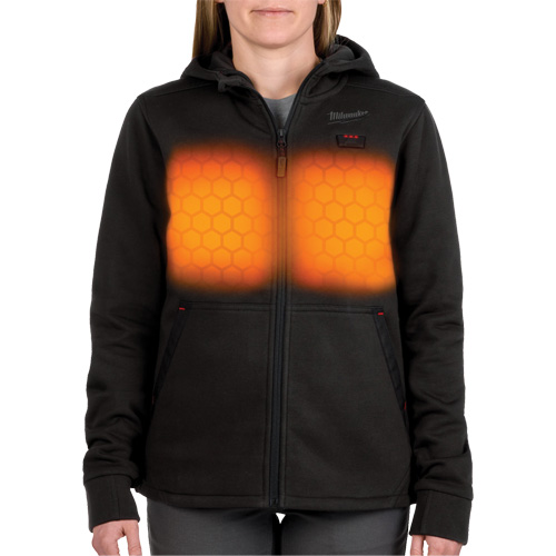 M12 Heated Hoodie with Battery, Women's, Medium, Black, Poly-Cotton Duraquip Inc