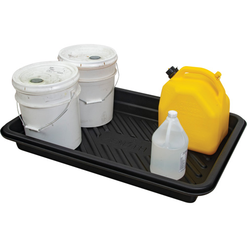 Spill Tray, 24" L x 36" W x 4.5" H, 18 US gal. Spill Capacity Duraquip Inc