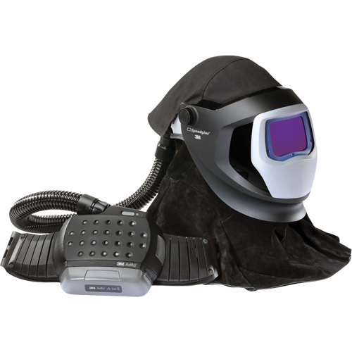 Ensemble de mise &agrave; niveau du syst&egrave;me de respirateur &agrave; &eacute;puration d'air propuls&eacute; Adflo avec casque Versaflo de la s&eacute;rie M et &eacute;cran de soudage Speedglas, Masque de soudage, Pile Lithium-ion Duraquip Inc