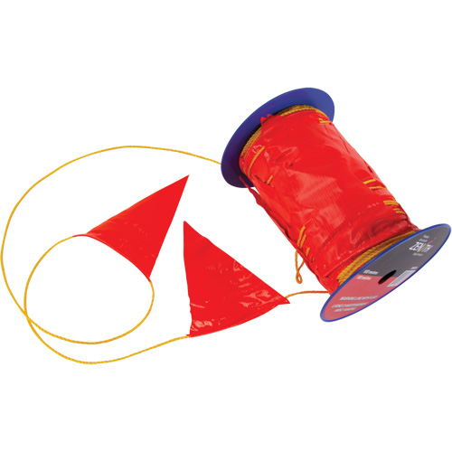 Warning Line with Flags, 328' L, Orange/Yellow Duraquip Inc