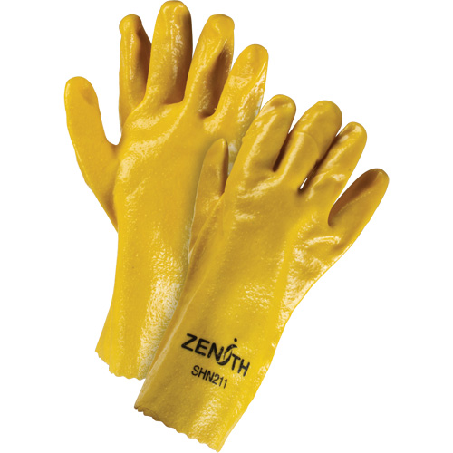 Rough-Finish Chemical-Resistant Gloves, Size 9, 12" L, PVC, Interlock Inner Lining, 47-mil Duraquip Inc