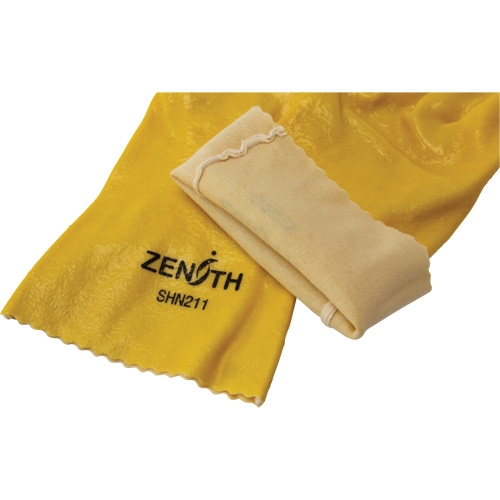 Rough-Finish Chemical-Resistant Gloves, Size 9, 12" L, PVC, Interlock Inner Lining, 47-mil Duraquip Inc