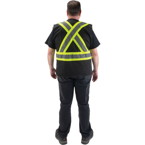 Veste d'arpenteur conforme aux normes de la CSA, Noir, Moyen, Polyester Duraquip Inc