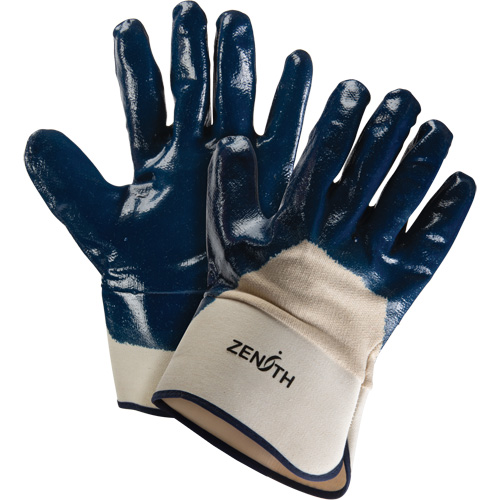 Gants &agrave; poignet de s&eacute;curit&eacute; de poids lourd, 11/2T-Grand, R&ecirc;vetement Nitrile, Enveloppe en Coton Duraquip Inc