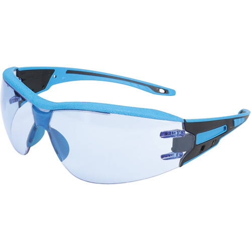 Captain Metal Detectable Rimless Safety Glasses, Light Blue Lens, Anti-Fog/Anti-Scratch, ANSI Z87+/Meets/Exceeds CSA Z94.3 Duraquip Inc