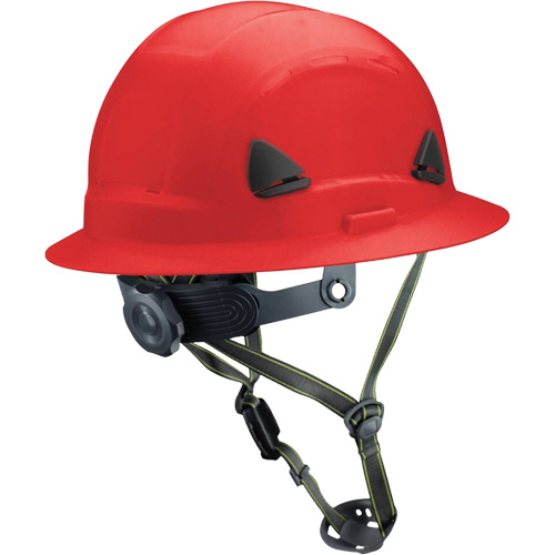 Casque Fibre Metal de style escalade avec bordure compl&egrave;te, R&eacute;pond aux normes CSA type 2, Suspension Rochet, Non ventil&eacute; Duraquip Inc