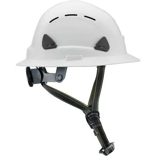 Fibre Metal Climbing Style Helmet with Full Brim, Meets CSA Type 2, Ratchet Suspension, Vented Duraquip Inc