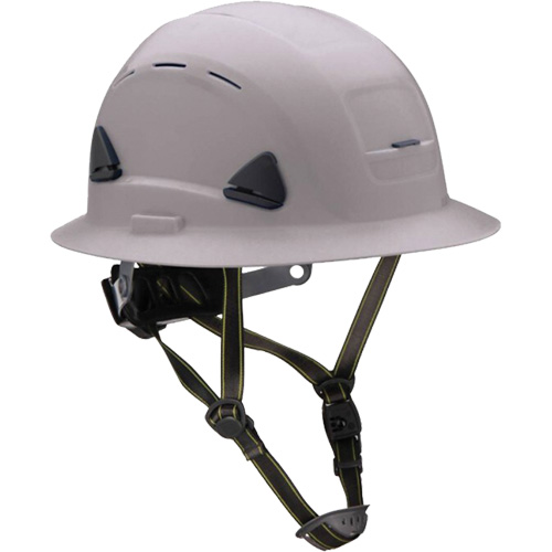 Fibre Metal Climbing Style Helmet with Full Brim, Meets CSA Type 2, Ratchet Suspension, Vented Duraquip Inc
