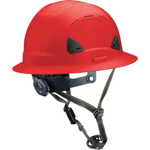 Fibre Metal Climbing Style Helmet with Full Brim, Meets CSA Type 2, Ratchet Suspension, Vented Duraquip Inc
