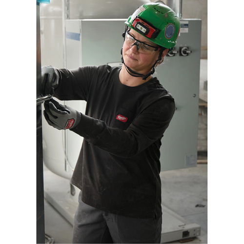 T-shirt &agrave; manches longues avec poches GRIDIRON, Femmes, T-petit, Noir Duraquip Inc