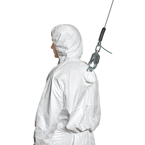 Harness-Compatible Disposable Coverall, 5X-Large, White, Tyvek&reg; 500 Duraquip Inc