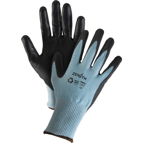 Eco-Friendly Stretch Cut-Resistant Gloves, Size 10, 13 Gauge, Polyurethane Coated, HPPE/RPET Shell, ASTM ANSI Level A3 Duraquip Inc