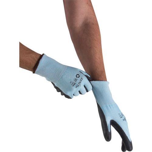 Eco-Friendly Stretch Cut-Resistant Gloves, Size 10, 13 Gauge, Polyurethane Coated, HPPE/RPET Shell, ASTM ANSI Level A3 Duraquip Inc