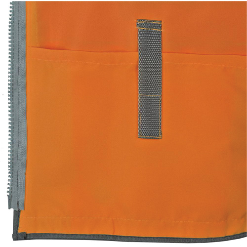 Pioneer Mesh Back Zip Front Surveyor Safety Vest, High Visibility Orange, Small, Polyester Duraquip Inc