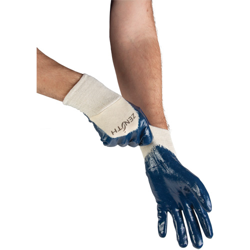 Gants &agrave; doublure interlock de poids moyen, 9/Grand, R&ecirc;vetement Nitrile, Enveloppe en Coton Duraquip Inc