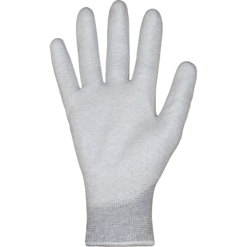 Gants blancs KnitActiv dissipatifs &eacute;lectrostatiques et peu pelucheux, 5, R&ecirc;vetement Polyur&eacute;thane, Calibre 13, Enveloppe en Nylon/Coton Duraquip Inc