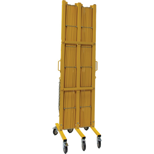 Expandable Barrier, 84" H x 20' L, Yellow Duraquip Inc