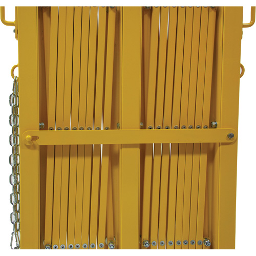 Expandable Barrier, 84" H x 20' L, Yellow Duraquip Inc